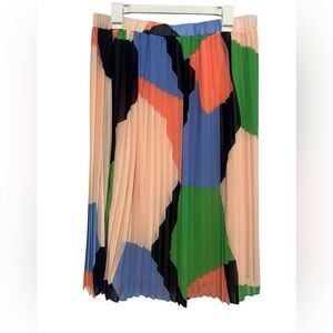 NWT Colorful Pleated Banana Republic Midi Skirt (Size M)